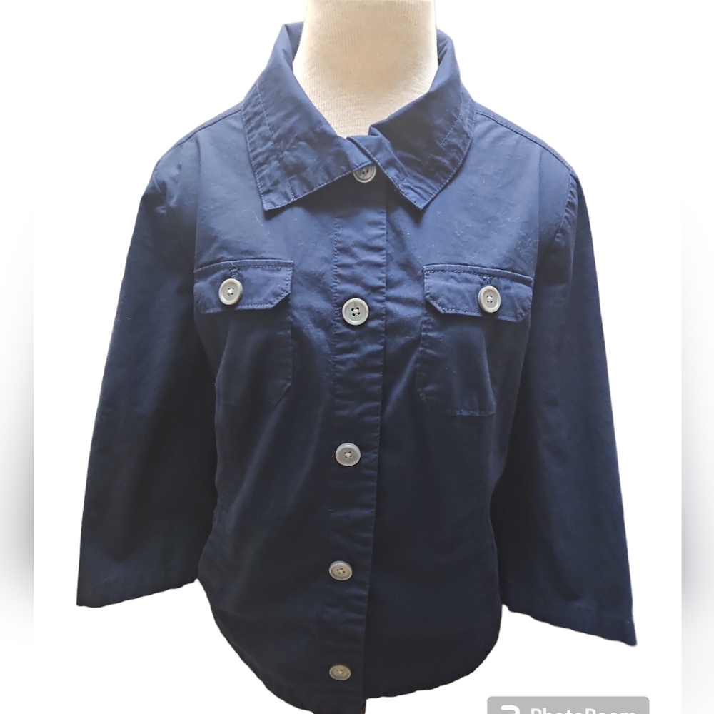 Chicos 3/4 sleeve button down shirt washed nvr worn